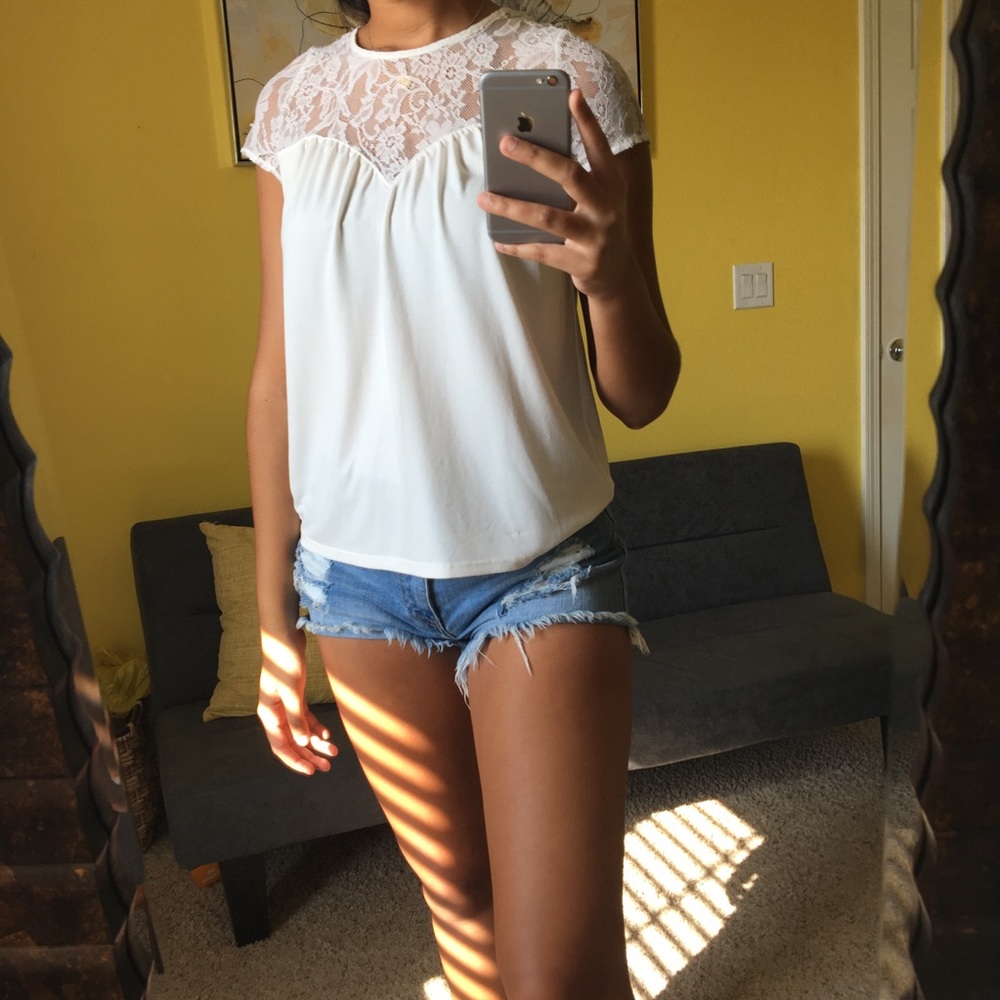 White lace blouse